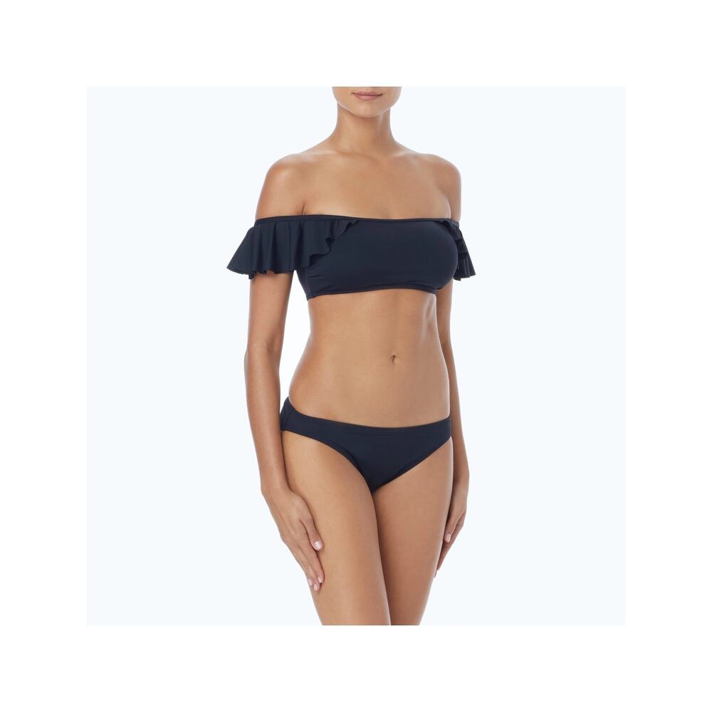 Vince Camuto Ruffled Off The Shoulder Bikini Top & Cheeky Bikini Bottoms X-Small